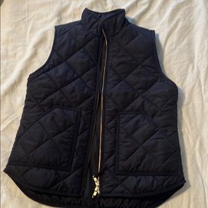 J Crew black quilted vest